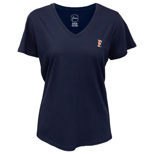Gear for Sports CSUF Mia V-Neck Tee - Navy